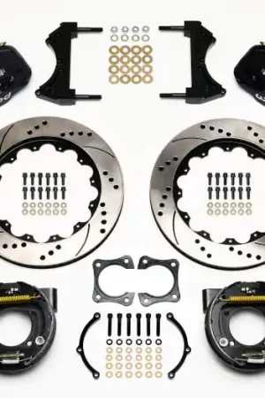 Worldwide Shipping Wilwood AERO4 Rear P-Brake Kit 14.00in Drilled 58-64 Olds/Pontiac Ends — PMD Premier Motoring Development