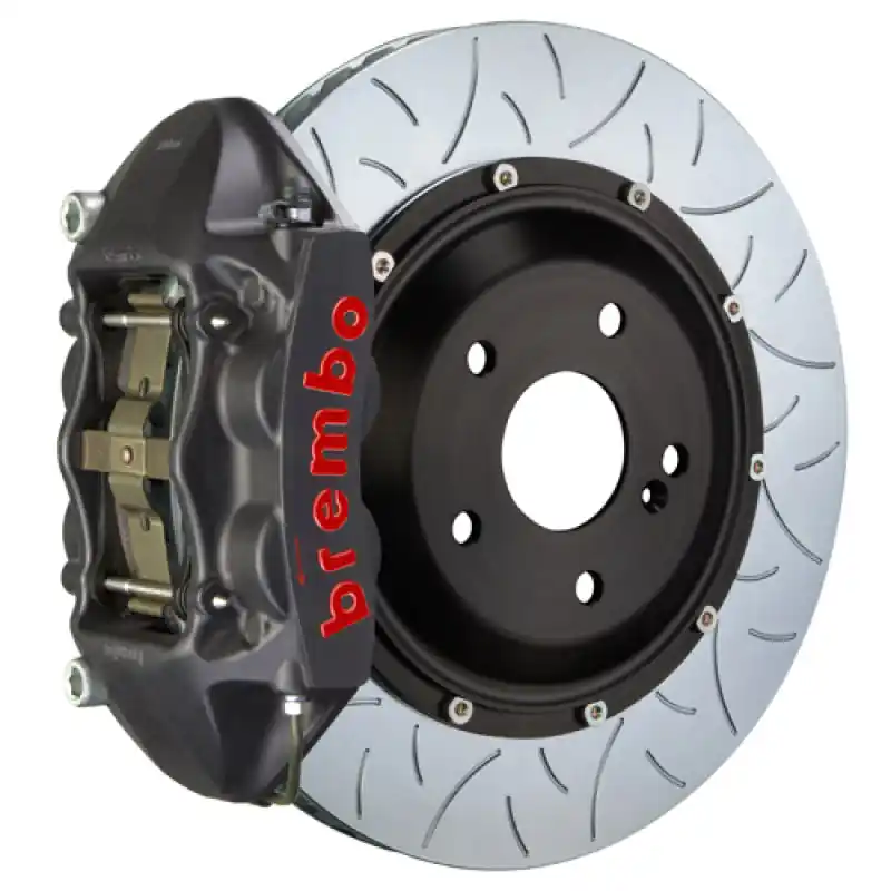 Brembo 08-13 135i Rear GTS BBK 4 Piston Cast 345x28 2pc Rotor Slotted— PMD Premier Motoring Development High Quality
