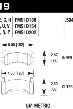 Hawk 78-87 Buick Regal DTC-50 Front Brake Pads — PMD Premier Motoring Development Certified