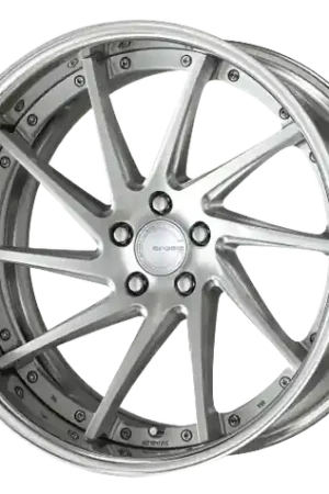 Work Gnosis Cvs 5x112 22x9+45 R Disk Brush Silver Clear Genuine