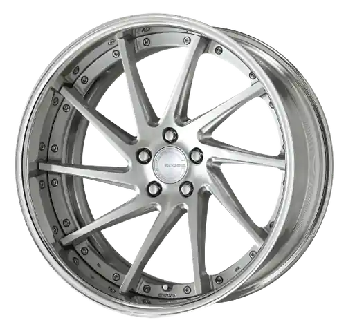 Work Gnosis Cvs 5x112 22x9+45 R Disk Brush Silver Clear Genuine