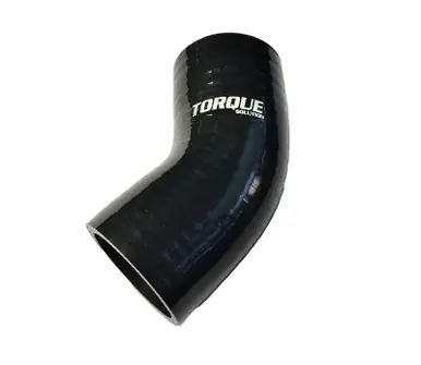 Torque Solution 45 Degree Silicone Elbow: 2.5 inch Black Universal - TS-CPLR-45D25BK In Demand