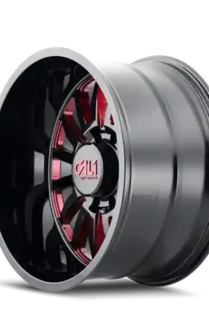 Cali Off-Road Summit 9110 8x165.1 20x9+0 Gloss Black/Red Milled Spokes Free Returns