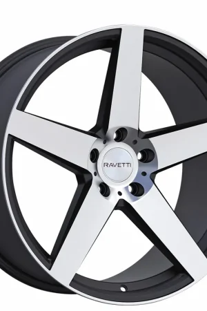 Same Day Shipping 20" Ravetti Wheels M13 Satin Black with Machined Face Rims