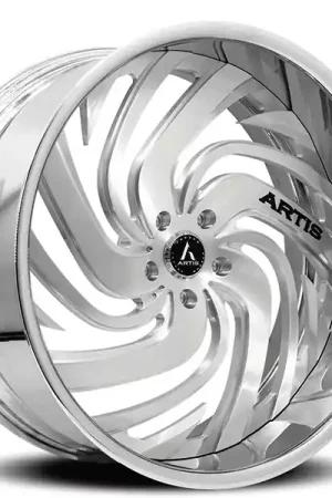 26" Artis Forged Wheels Fillmore Brushed Silver Face with Chrome Lip Rims Popular