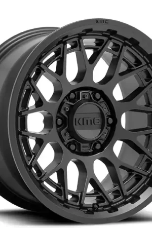Budget 17" KMC Wheels KM722 Technic Satin Black Off-Road Rims