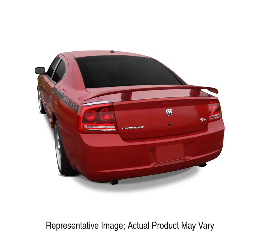 Free Returns Factory Style Pedestal Rear Deck Spoiler; Hemi Orange