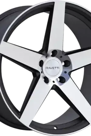 Fan Favorite RAVETTI M13 5X120 20x10 +40 SATIN BLACK MACHINED