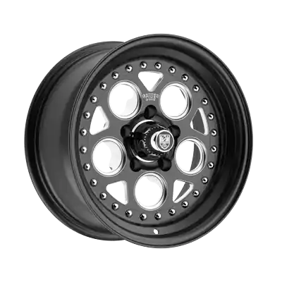 Center Line Rev 2.0 5X120.65 15x8 +0 Satin Black Center with Satin Black Step Lip and Milled Windows Express Delivery