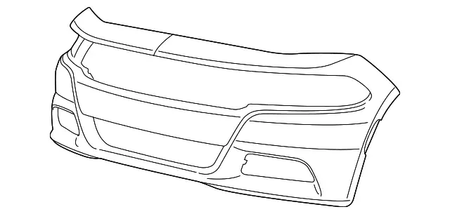 New Arrival Mopar Bumper Cover; Front; Without Hood Scoop; Primered