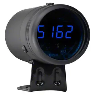 Free Returns LED Digital Tachometer and Shift Light; Black and Blue