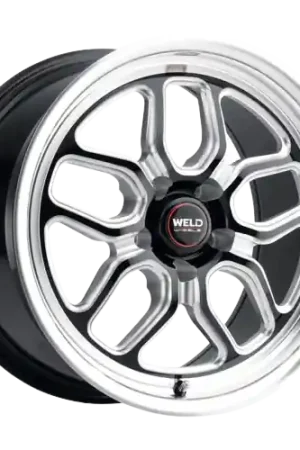 WELD Performance Laguna Drag 5x112 17x10 +40 Gloss Black/Milled Diamond Cut Lip Markdown