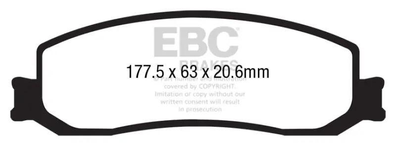 Get Yours EBC 12 Ford F250 (inc Super Duty) 6.2 (2WD) Ultimax2 Front Brake Pads — PMD Premier Motoring Development