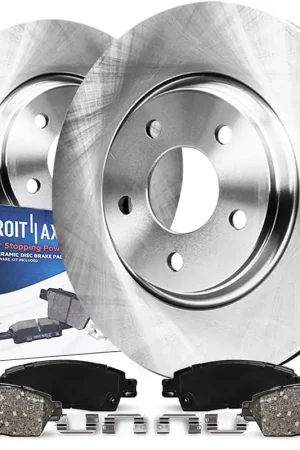 4pc Front Disc Rotors and Ceramic Brake Pads Kit Best Seller