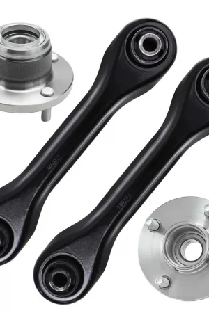 4pc Rear Lower Forward Control Arms Wheel Hub and Bearings Suspension Kit Don’t Miss Out