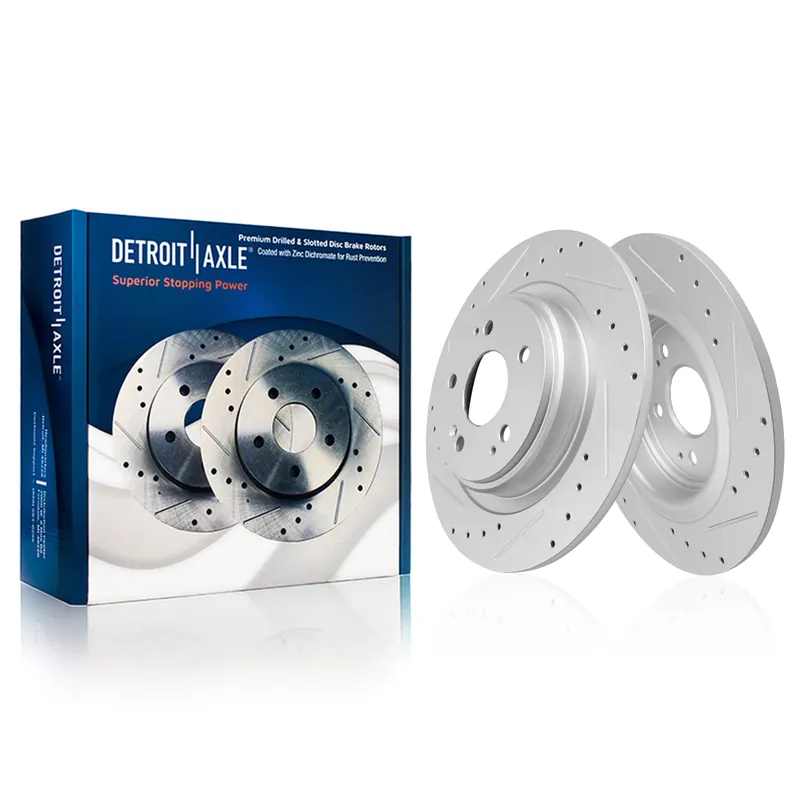 Latest Rear Drilled and Slotted Brake Rotors (Pair)