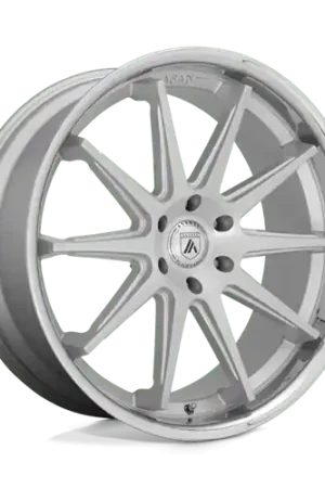 Original Asanti Black ABL-29 EMPEROR 6X135 22X10 +30 BRUSHED SILVER W/ CHROME LIP