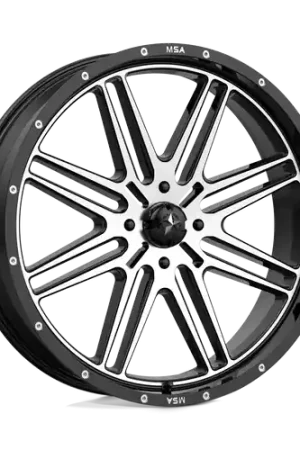 MSA Offroad Wheels M38 BRUTE 4X137 24X7 +10 GLOSS BLACK MACHINED Instant Buy