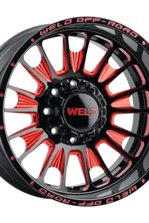 Low Price WELD Off-Road Scorch 8x180 20x10 +13 Gloss Black/MilledRED