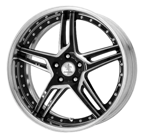 Best Choice DURANDAL DD5.2 Machined Black Polished 5x105 19X10.5 +77MM
