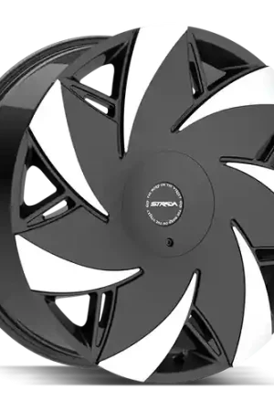 Strada Turbina 6x135/6x139.7 22x9 +24 Gloss Black Machined Tips Holiday Sale