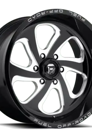 Best Price Fuel 1PC D587 FLOW 8X165.1 18X9 -12 GLOSS BLACK MILLED