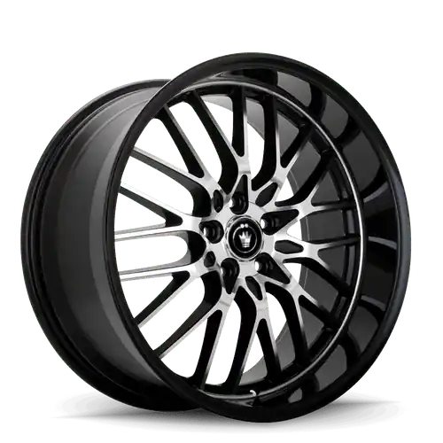 Konig Lace 5x114.3 18x8+35 Black/Machine Spoke Fast Shipping