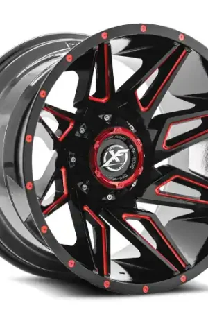 Affordable XF Off-Road XF-218 5x139.7/5x150 20x9 +0 Gloss Black & Red Milled