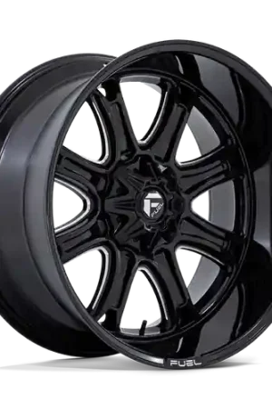 Money Back Guarantee Fuel 1PC DARKSTAR 5X127/5X135 20X9 +1 GLOSS BLACK MILLED