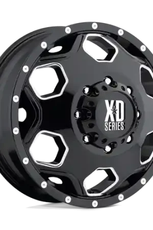 Limited Edition XD XD815 BATALLION 8X200 22X8.25 -175 GLOSS BLACK WITH MILLED ACCENTS