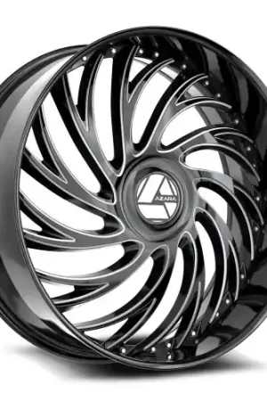 Azara AZX-101 5x115/5x120 22x9.5 +15 Gloss Black & Milled Grab Now