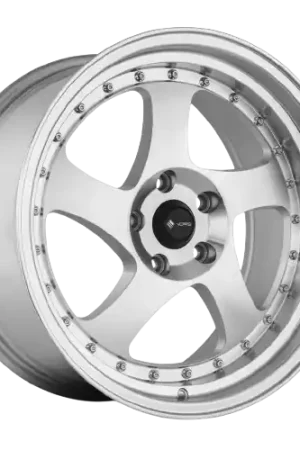 Vors VR2 5x110 18x9  +35 Silver Machine Face Lip Chrome Rivet Fresh Stock