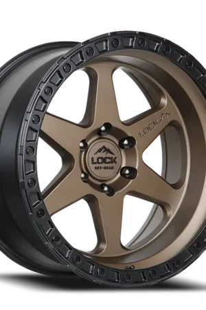 Lock Offroad Olympus Wheel 20x9 5x127 Matte Desert Bronze w/ Matte Black Ring 0mm - FREE T-SHIRT INCLUDED! Save Now