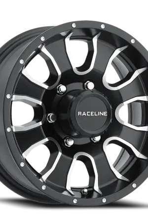 Raceline 860M Mamba Trailer Wheel 15x6 6x139.7 Black Machined 0mm - FREE T-SHIRT INCLUDED! Bargain