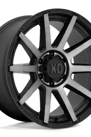 XD XD847 OUTBREAK 8X170 20X10 +12 SATIN BLACK WITH GRAY TINT Handmade