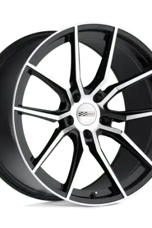 Cray SPIDER 5X120 20X12 +52 GLOSS BLACK W/ MIRROR CUT FACE One Day Deal