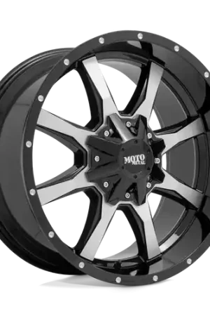Best Choice Moto Metal MO970 6X130 17X8 +50 GLOSS BLACK MACHINED FACE