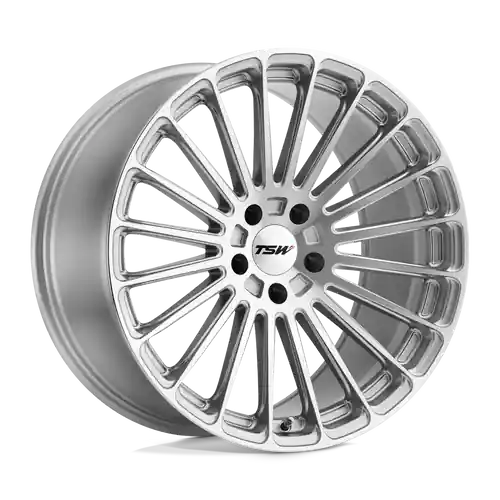 TSW TURBINA 5X120 20X10 +35 TITANIUM SILVER W/ MIRROR CUT FACE Modern