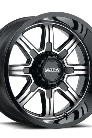 Ultra 229U Menace Wheel 16x8 5x135 & 5x139.7 Gloss Black w/ Diamond Cut Face & Clear Coat 10mm Top Pick