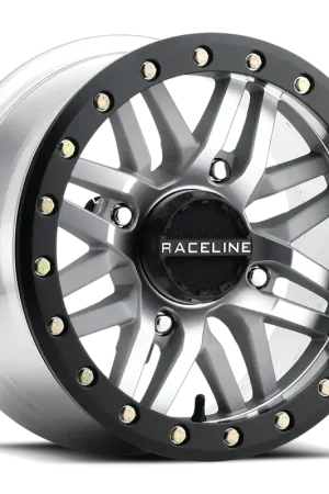 Raceline A91Ma Ryno Atv Utv Wheel 14x7 4x137 Machined w/ Black Ring 10mm Crafted