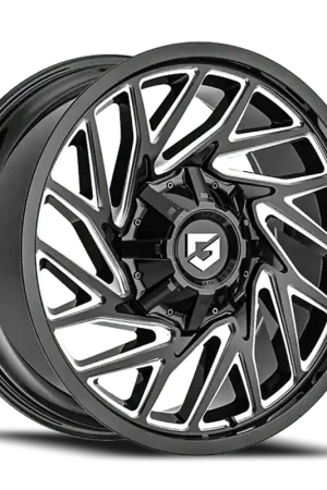 Gear Off Road 769Bm Wheel 20x9 6x135 & 6x139.7 Gloss Black Milled 0mm Flash Sale