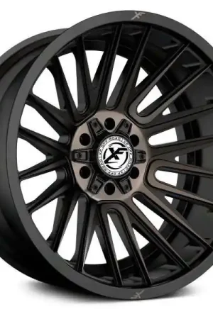 Last Chance Xf Off-Road Xf-234 Wheel 24x12 6x135 & 6x139.7 Satin Black & Bronze Machined Double Dark Tint -44mm - MINIMUM PURCHASE OF 4 WHEELS
