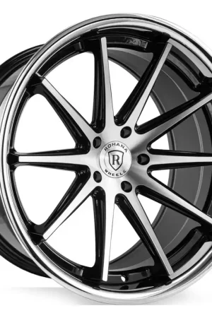 Rohana Rfc10 Wheel 20x9 5x108 Machine Black w/ Chrome Lip 40mm - FREE T-SHIRT INCLUDED! Exclusive