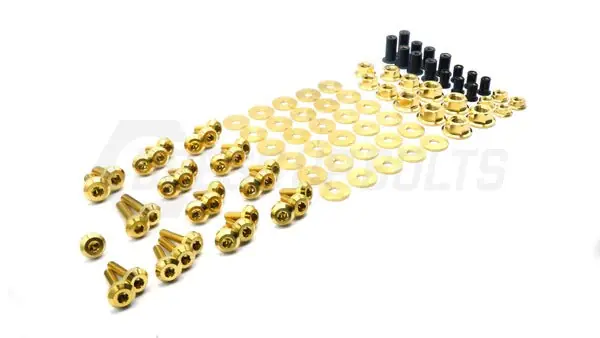 Genuine Dress Up Bolts Stage 2 (Gold) Titanium Hardware Engine Bay Kit - 2022-2023 Subaru WRX