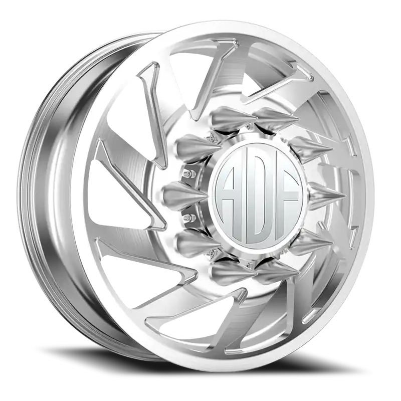 Adf Contractor Left Dually Wheel 20x8.25 10x225 Brushed 144mm - MINIMUM PURCHASE OF 4 - FREE T-SHIRT INCLUDED! Brand New