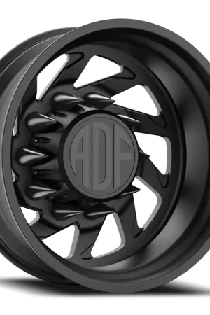 Worldwide Shipping Adf Contractor Right Dually Wheel 22x8.25 10x225 Satin Black -167mm - MINIMUM PURCHASE OF 4 - FREE T-SHIRT INCLUDED!