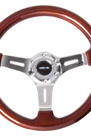 Best Seller NRG Classic Wood Grain Steering Wheel (330mm) Wood Grain w/Chrome 3-Spoke Center