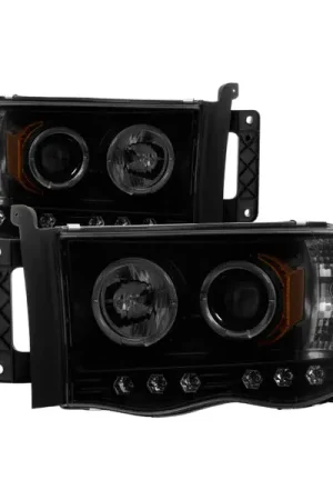 Spyder Dodge Ram 1500 02-05 03-05 Projector Headlights LED Halo LED Blk Smke PRO-YD-DR02-HL-BSM Factory Price