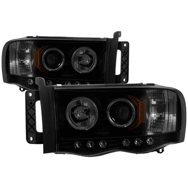 Spyder Dodge Ram 1500 02-05 03-05 Projector Headlights LED Halo LED Blk Smke PRO-YD-DR02-HL-BSM Factory Price
