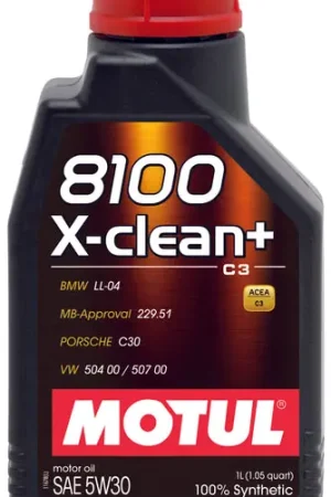 Motul 1L Synthetic Engine Oil 8100 5W30 X-CLEAN - LL04- MB 229.51- 504.00-507.00 Price Cut